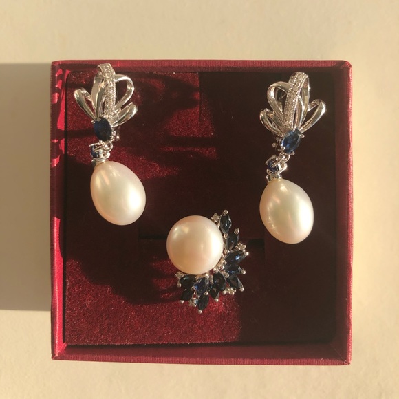 Pear set (earrings/ring) - Picture 2 of 2